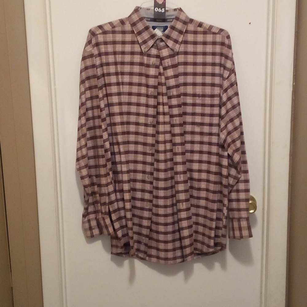 Wrangler Jeans Co. Twenty X Browns Long Sleeve Western Button Down Shirt - Size